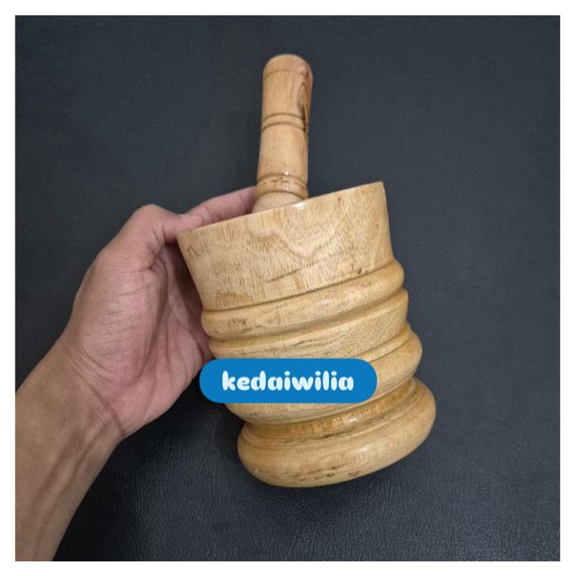 LUMPANG KAYU MURAH / LUMPANG KAYU TRADISIONAL / TUMBUK KAYU / ALAT PENUMBUK KECIL