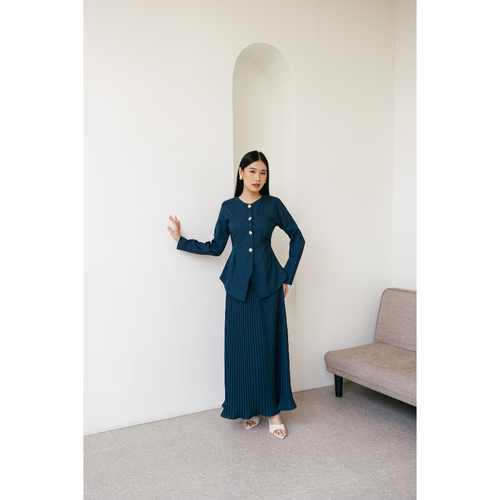 [LAVIA] Arabella Set / Blazer Peplum & Rok Plisket Panjang