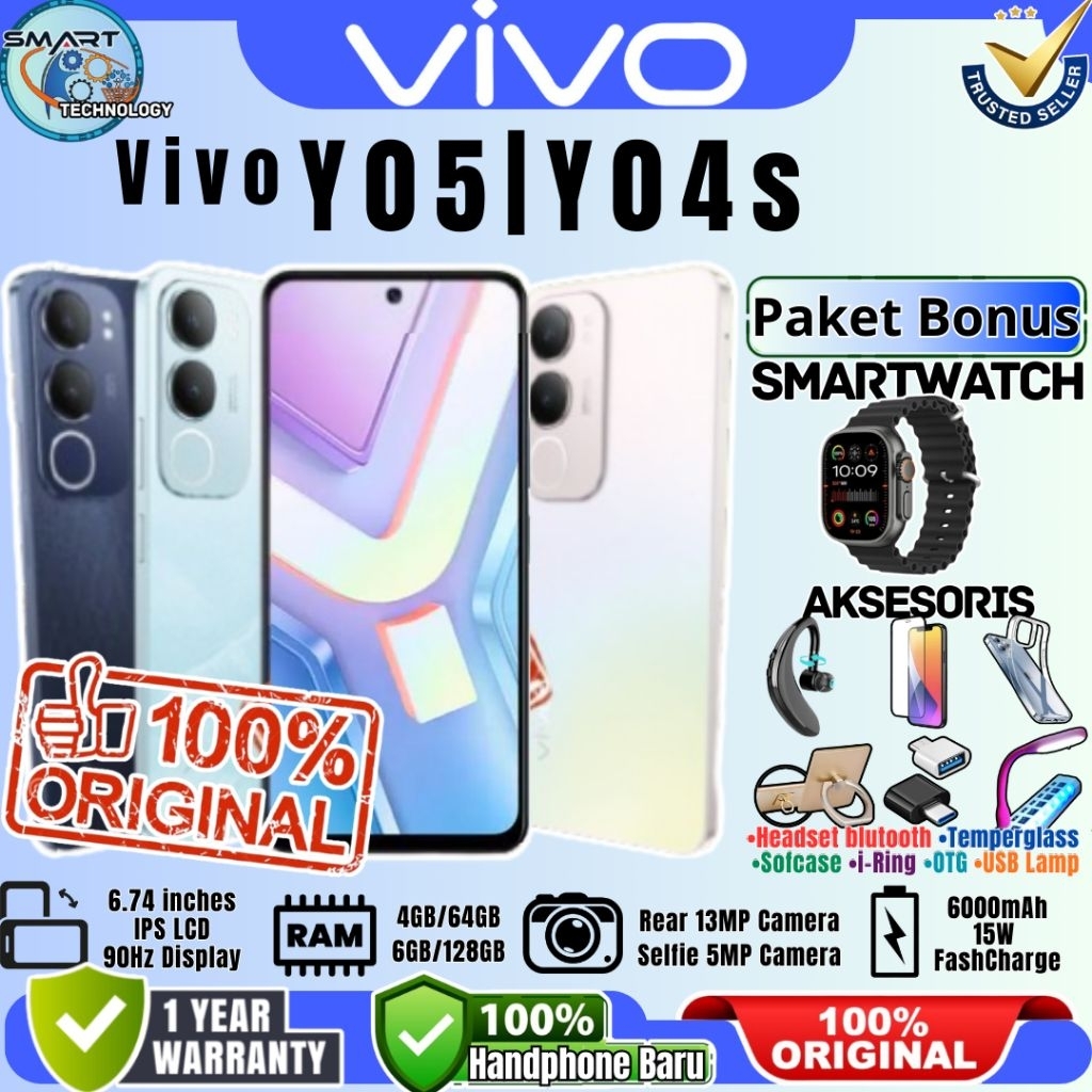 Hp Vivo Y19s [ 4/64GB - 4/128GB - 6/128GB ] Ram Upto 12GB Baru Garansi Resmi 100% Original