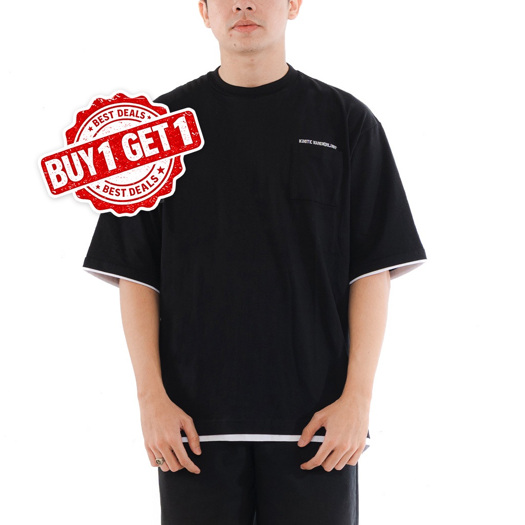 Mailo - Oversized T-Shirt Kaos Black Ignite