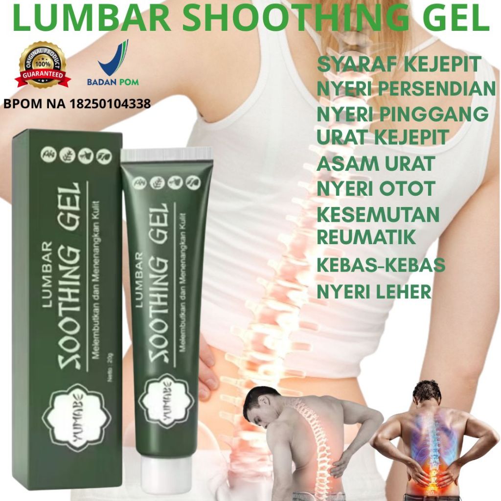 Salep Lumbar SOOTHING GELL 100% Original Obati nyeri sendi syaraf kejepit pegal punggung sakit pingg