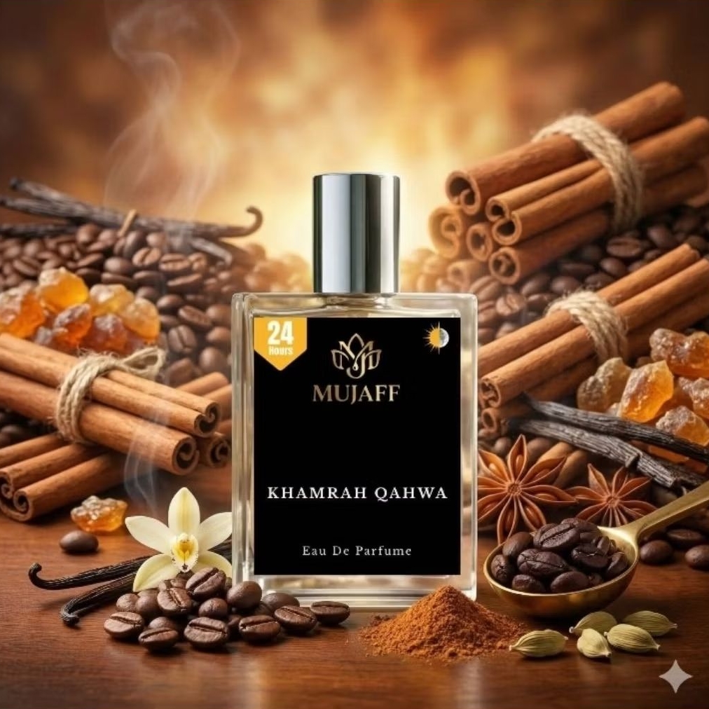 MUJAFF FRAGRANCE - KHAMRA QOHWA Eau De Parfum (EDP) Premium Tahan Lama 24 Jam - Parfum Pria, Wanita 