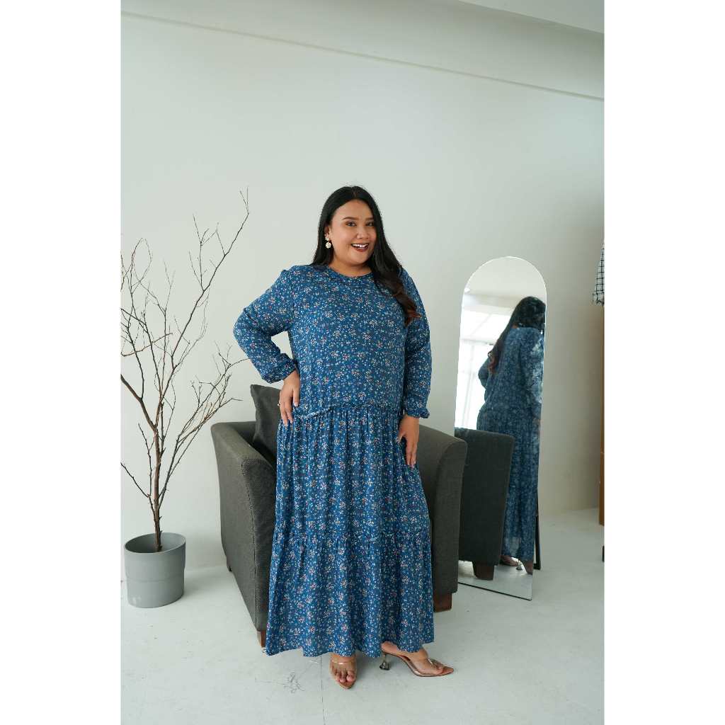 Xtramiles - Natasha Gamis Lebaran Rayon Premium Big Size Jumbo LD Up to 130