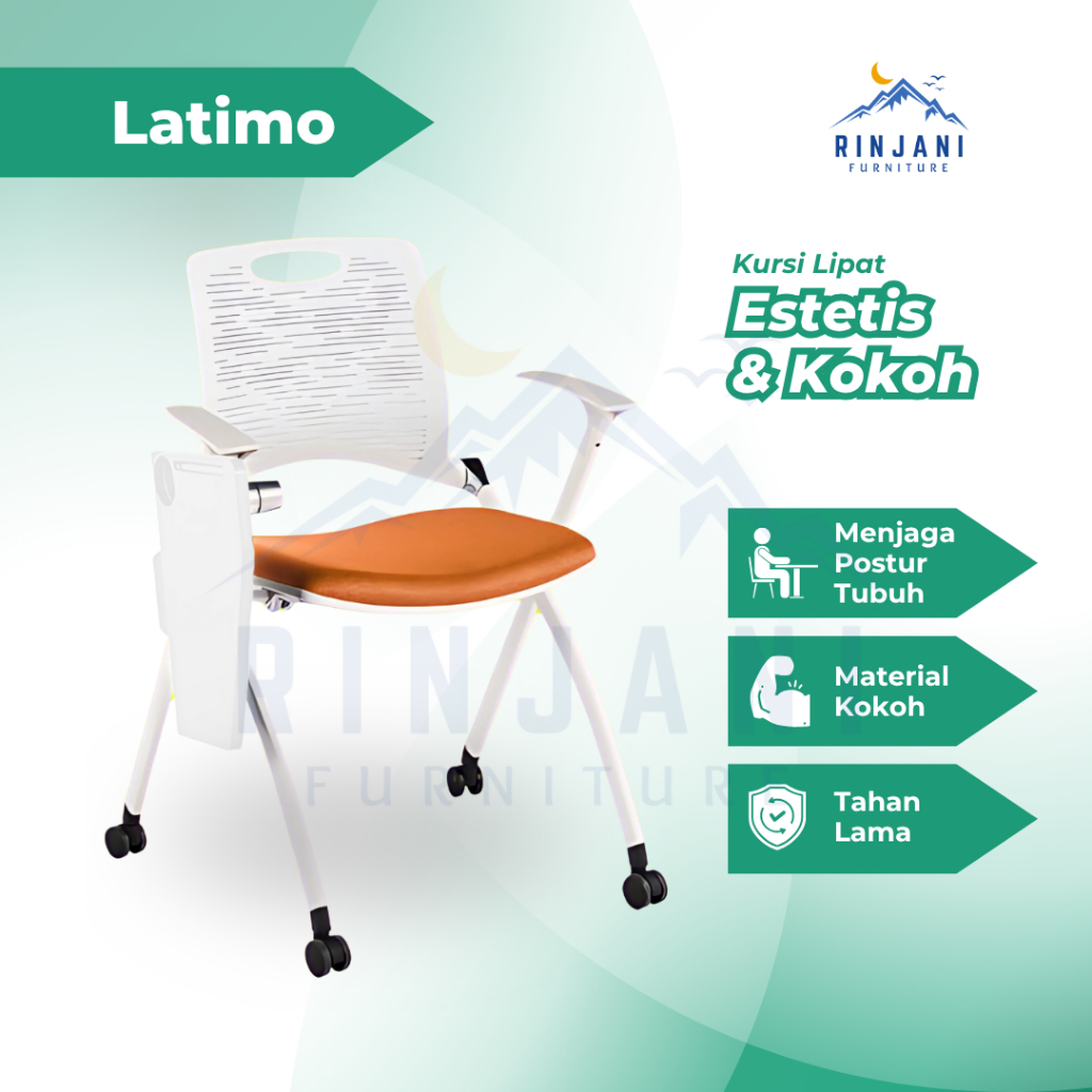 Kursi Bimbel - Kursi Mahasiswa | Kursi Kampus Lipat | Kursi Lipat Kampus (Tipe Latimo)