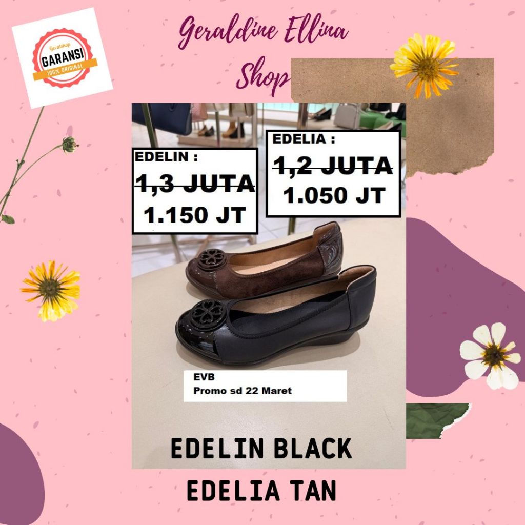 Sepatu wedges wanita EVB original sale seri EDELIA