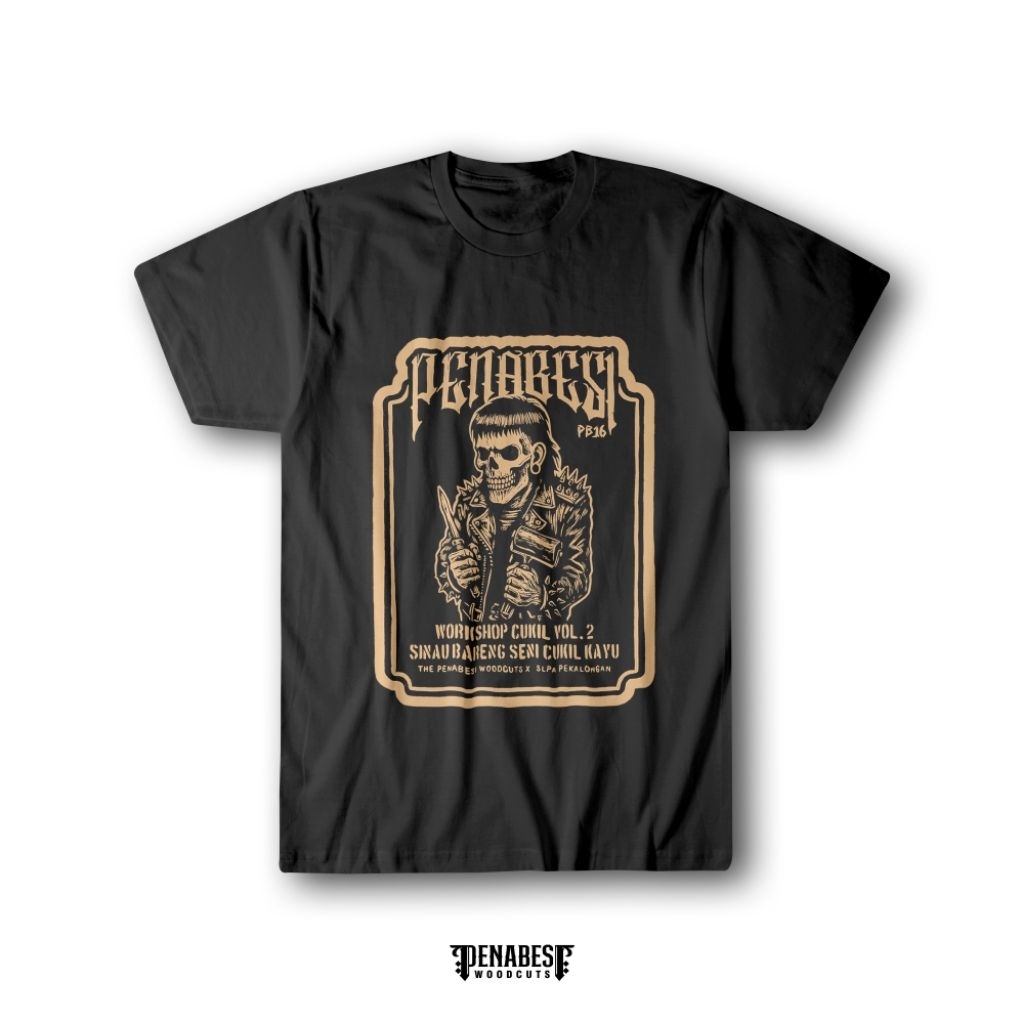 PB16 Kaos cukil PENABESI - SINAU BARENG SENI CUKIL KAYU