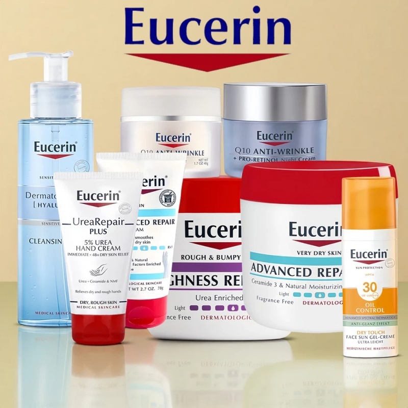 Eucerin advanced repair cream 454g / Q10 Anti-Wrinkle Crean 48g / Urea Repair Hand Cream 75ml / Clea