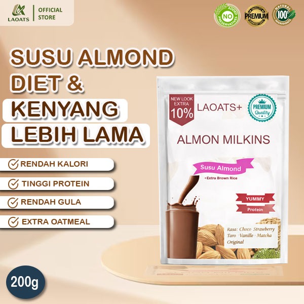 Susu Almond Almond Milk Diet Low Fat Oat Milk Susu Rendah Lemak Untuk Diet Laoats