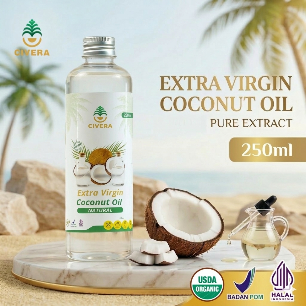 Civera VCO Virgin Coconut Oil 250ml - Extra Virgin Coconut Oil Minyak Kelapa Murni