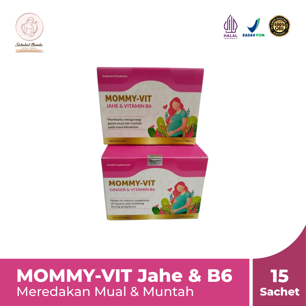 Mommy Vit Jahe + Vitamin B6 Mengurangi Mual Muntah Ibu Hamil Original Asli