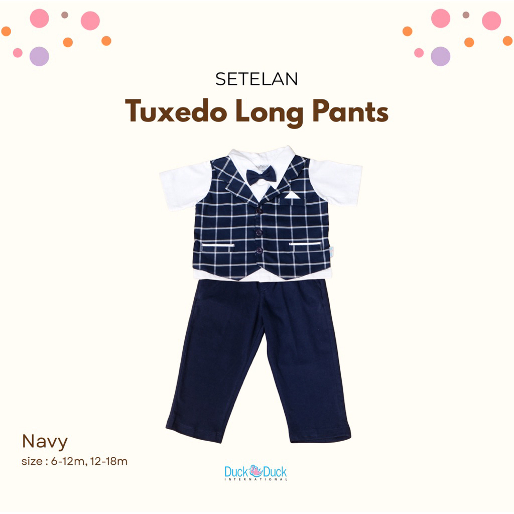 DUCK DUCK Setelan Tuxedo Forma Baby Boy Usia 6-18 Bulan - Tuxedo Long Pants in Navy