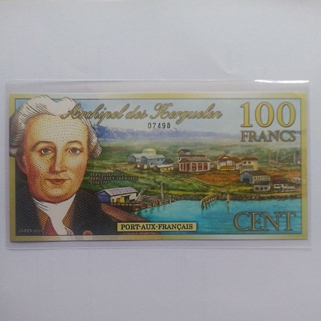 Uang Kerguelen Islands 100 Franc 2010 polymer aunc