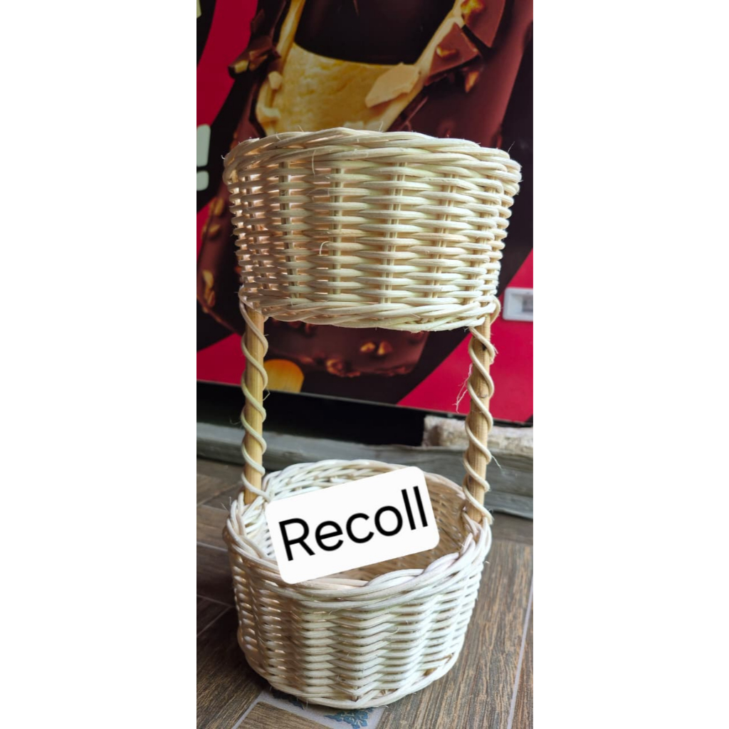 Keranjang susun 2 ,keranjang rotan susun serbaguna