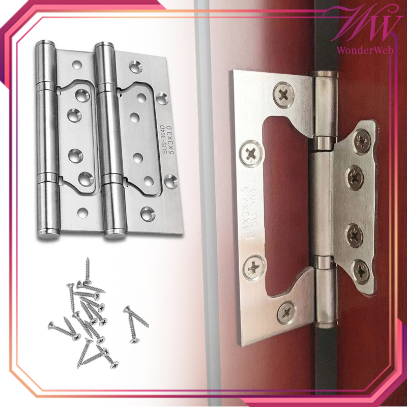 2pcs/Set Engsel Pintu Stainless Engsel Pintu Jendela Otomatis Engsel 4 Inch Pintu Engsel Pintu Rumah