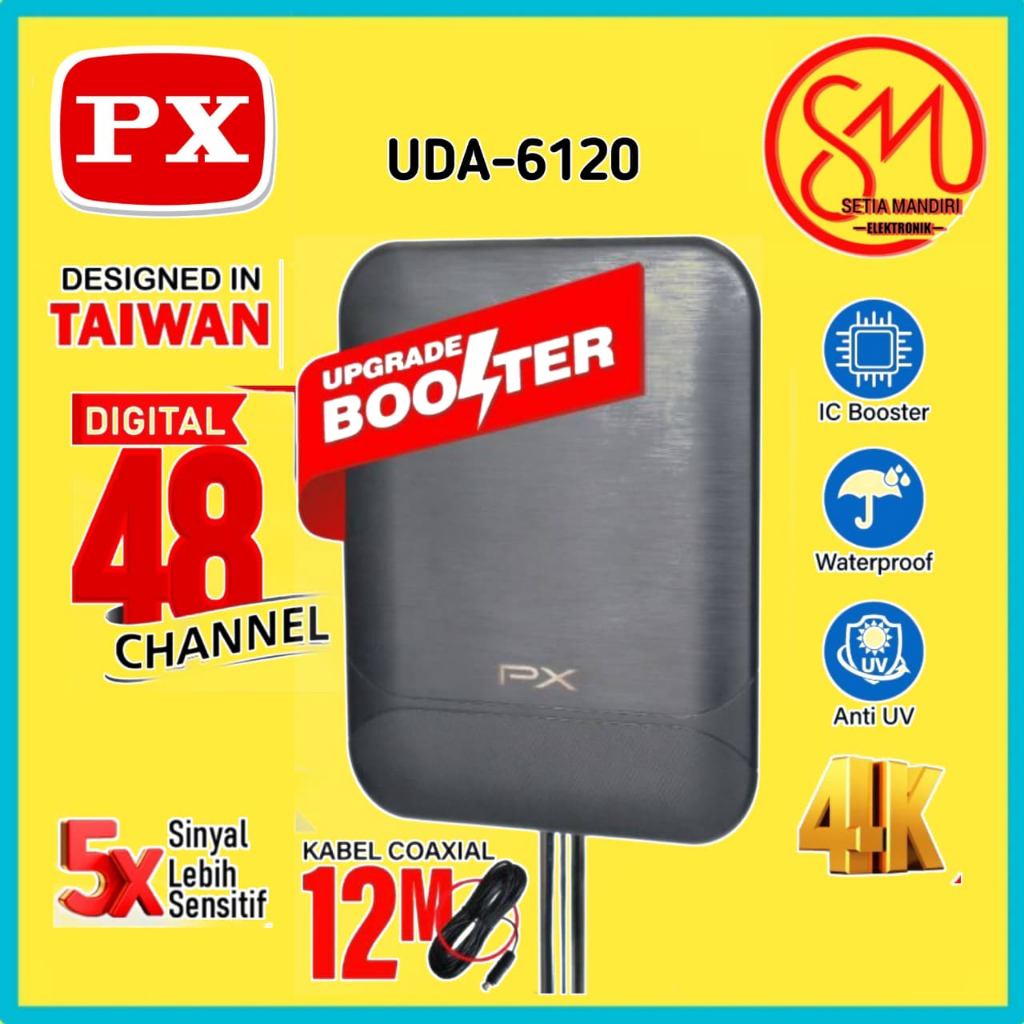 FLASH SALE PX Antena TV Digital Indoor Outdoor DVB-T2 UHF Antena Dalam Luar Ruangan DA-6600 DA6600