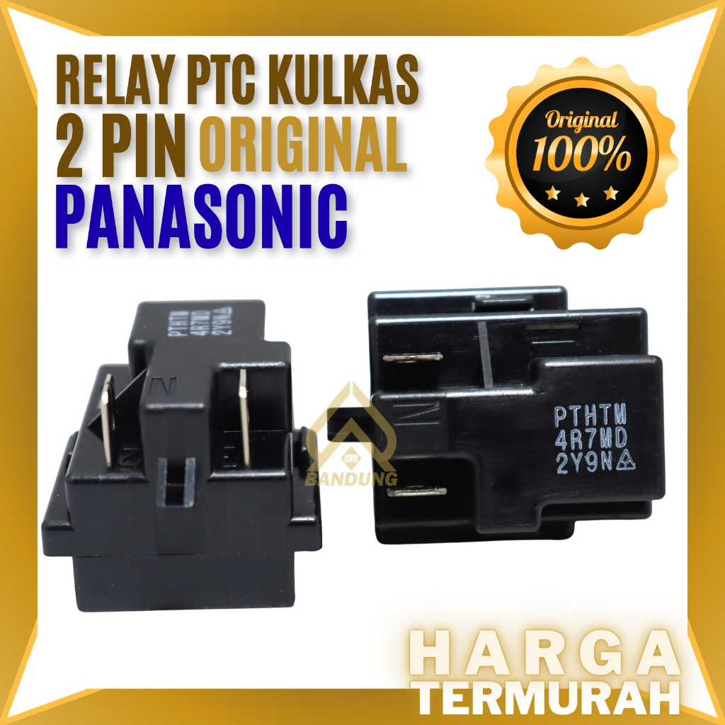 RELAY - RILAY PTC COMPRESSOR KULKAS ORIGINAL | 2 KAKI / 2 PIN | RELAY PTC | OVERLOAD PTC SPARARE KUL