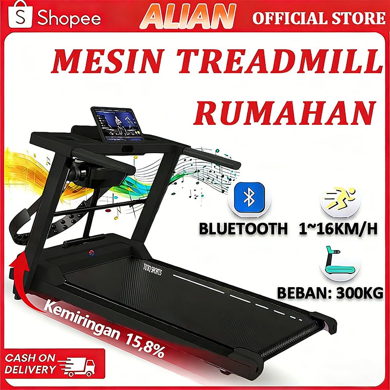 ALAIN Alat Fitness Treadmill Elektrik Treadmill treadmill lipat treadmill portable