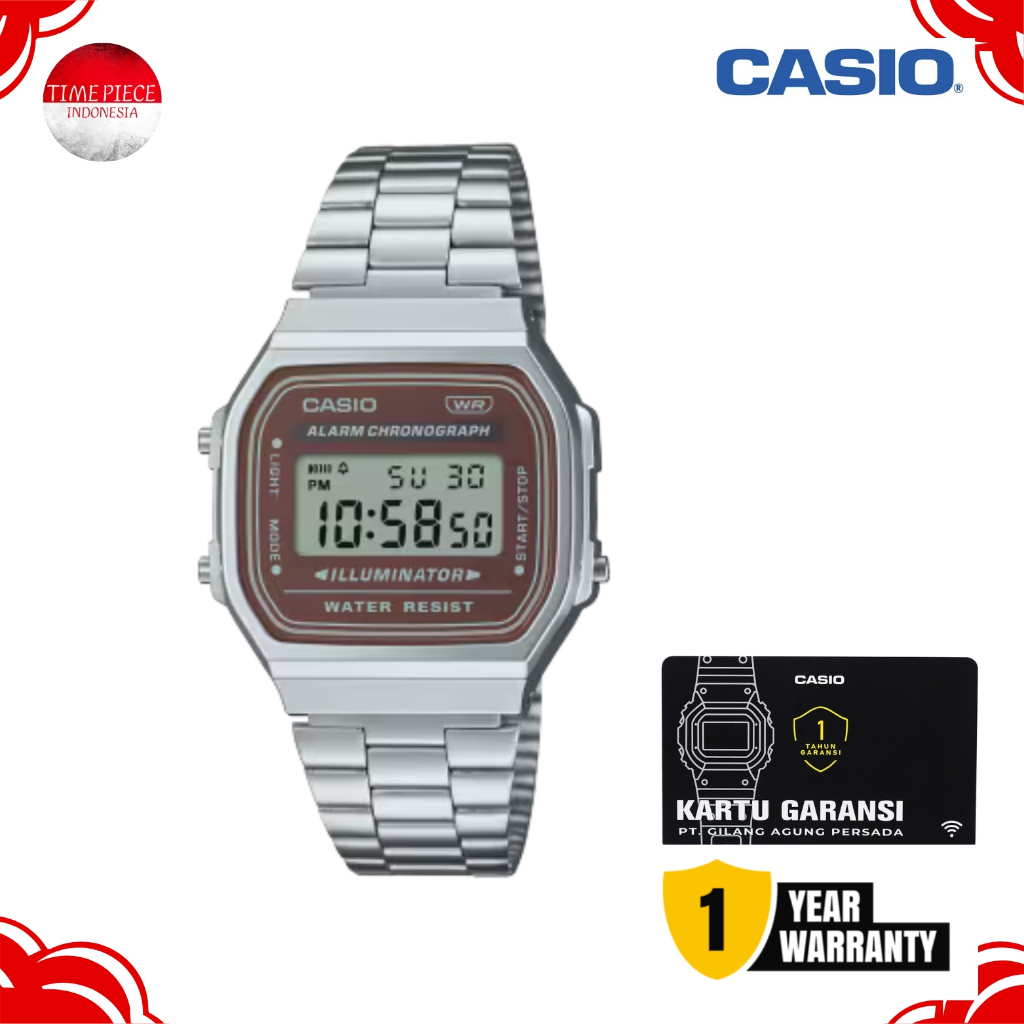 CASIO VINTAGE A168WA-5AYDF / CASIO A168WA-5A ORIGINAL & GARANSI