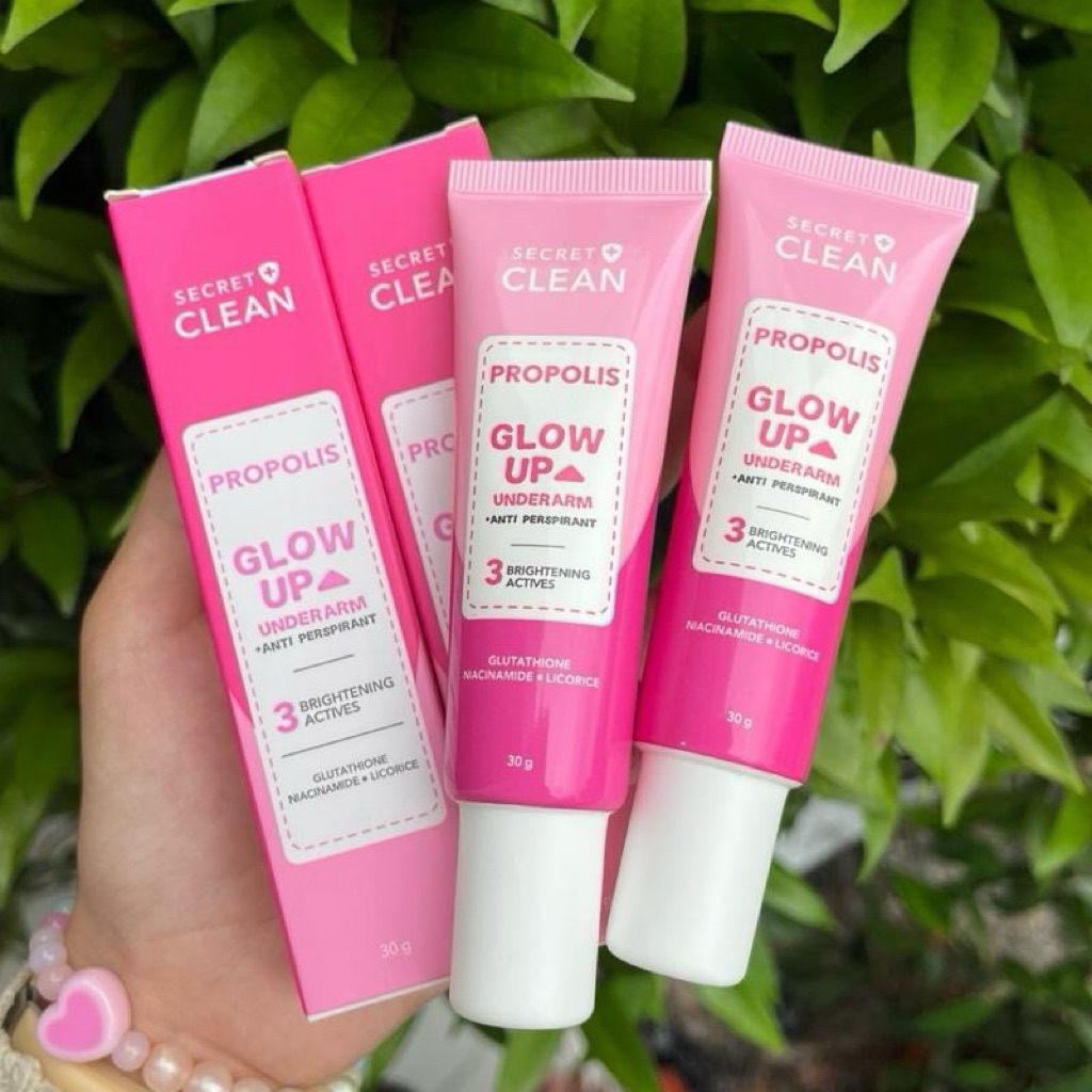 2pcs Secret Clean Propolis Glow Up Underarm with Anti Perspirant Deodorant 30gr - Niacinamide Pencer