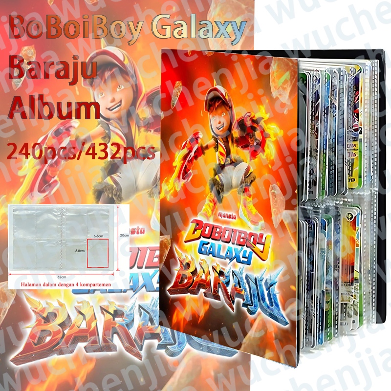 240PCS/432PCS Kartu Nova Boboiboy Galaxy Album Kartu - Hanya Buku Album Kartu Tanpa Kartu No Cards
