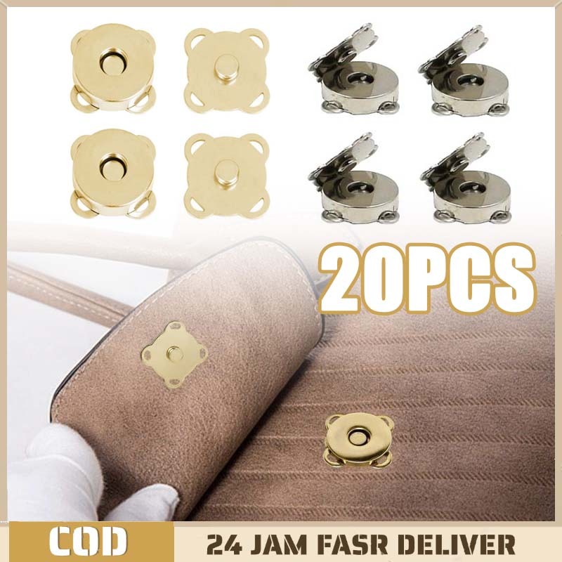 14MM Kancing Magnet Tas 10 Pair Kancing Maghnet Kancing Magnet Jahit Kancing Magnet Tas Besar