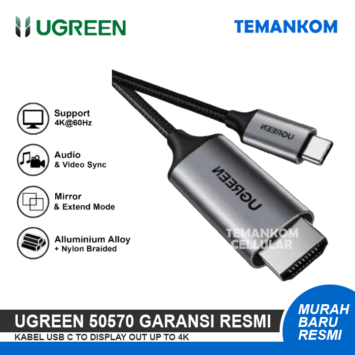 Kabel Display UGREEN 50570 Usb C to HDMI Display OUT cable Garansi RESMI