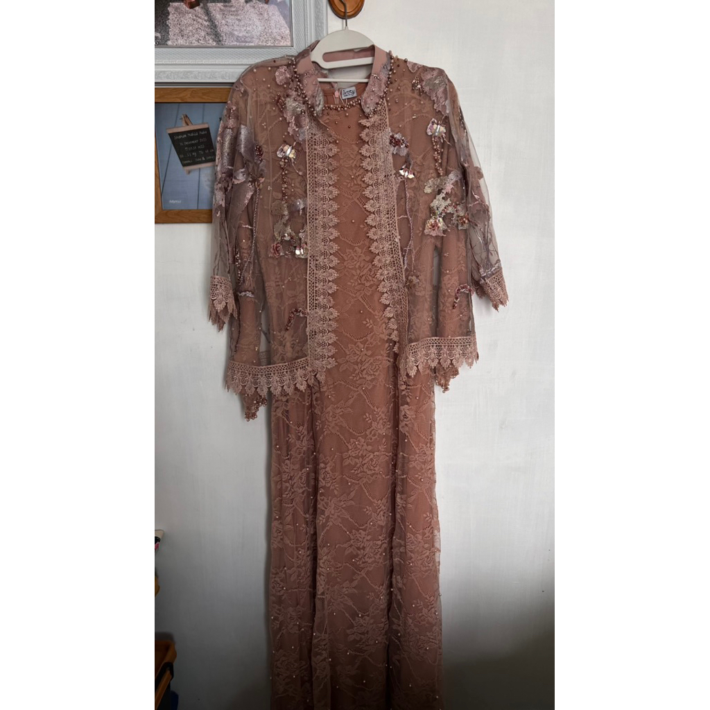 IVORY STUDIO READY TO WEAR DRESS WITH OUTER