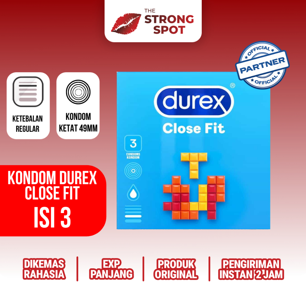 Dikemas Rahasia Kondom Durex Close Fit Isi 3 Original Instant Tangerang