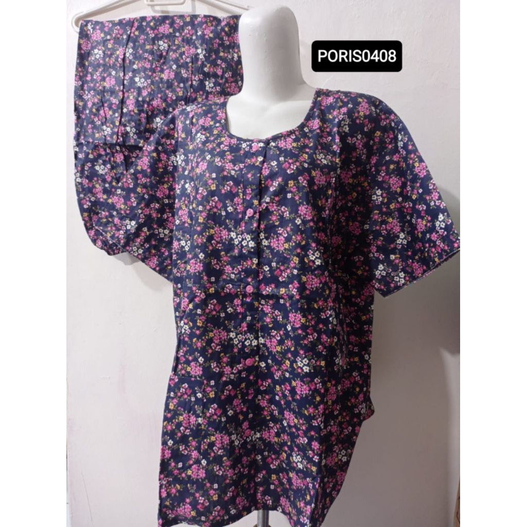Baju Tidur HOKI SHEILA XXL Jumbo Katun Wanita (Rosalinda flower)