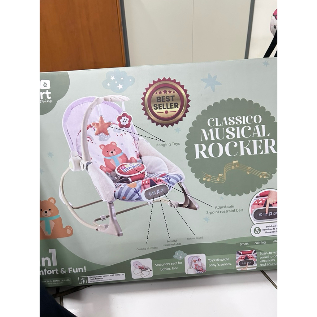 bebe smart classico musical rocker/ exhadiah/ mainan anak