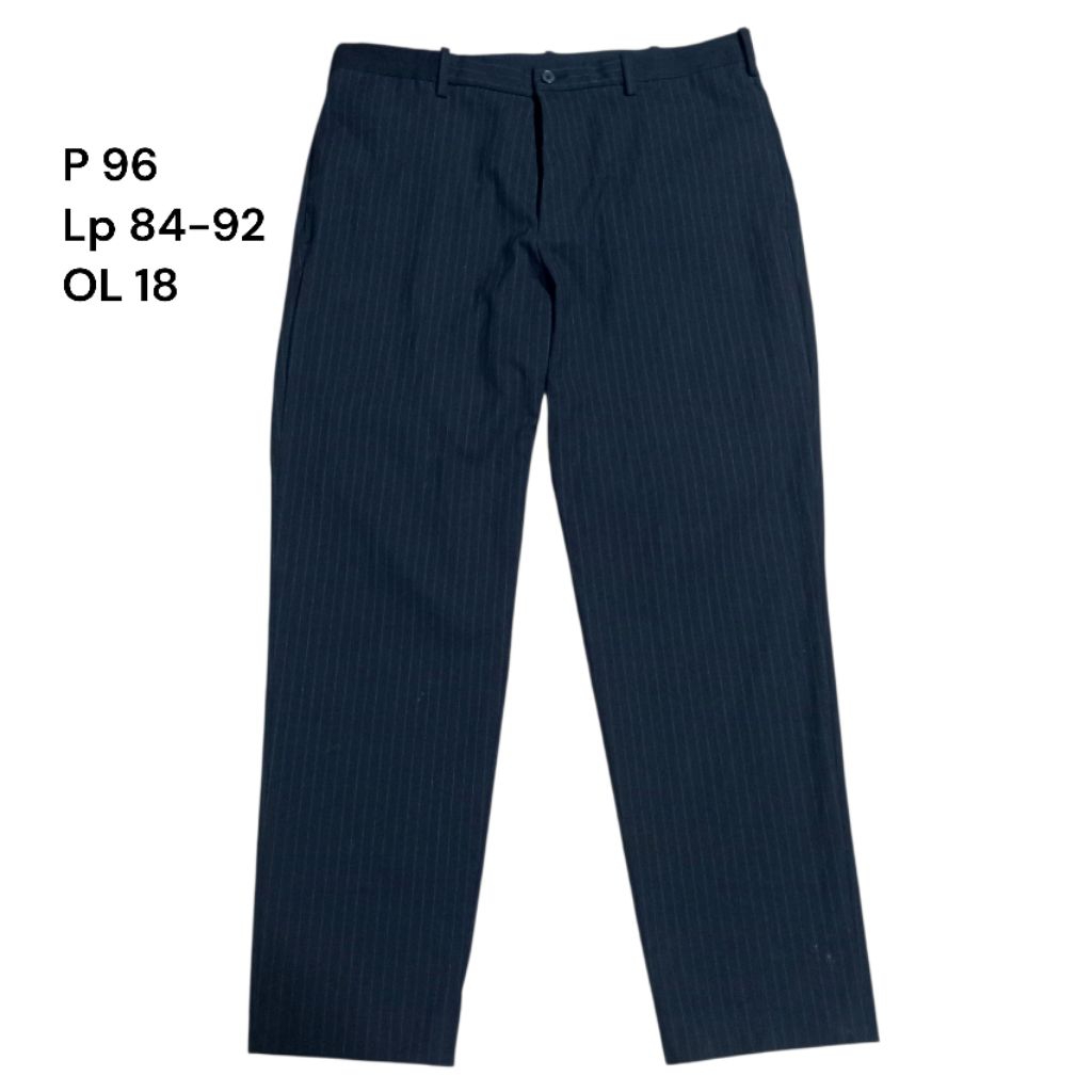 UNIQLO Pinstripe Smart Brushed Ankle Pants