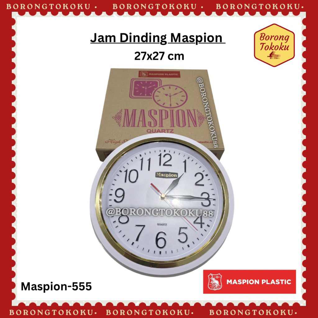 Jam Dinding Maspion Original Free Bubblewrap / Jam Dinding Maspion quartz minimalis