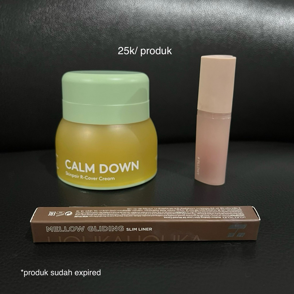 (sudah expired) Preloved Moisturizer Somethinc | Lip Tint Holika Holika | Pencil Eyeliner Holika Hol