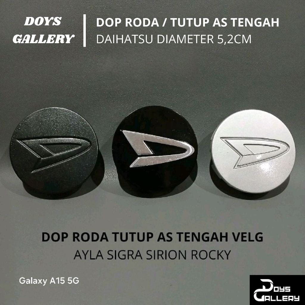 Dop Roda Tutup As Tengah Velg Mobil Daihatsu Ayla Sigra Sirion Rocky Diameter 5,2cm Harga Satuan asl