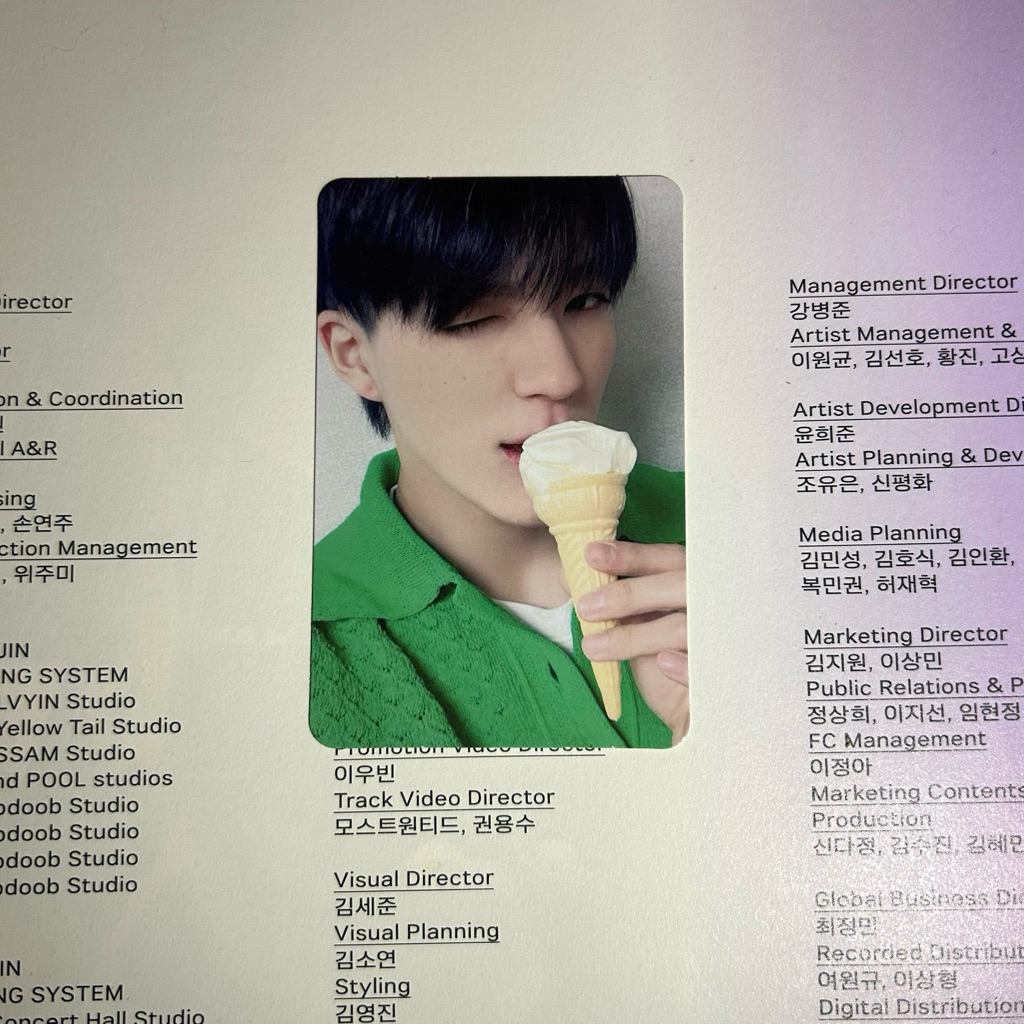 PC PHOTOCARD OFFICIAL NCT DREAM JENO BEATBOX NEW SCHOOL VER WINK ICE CREAM