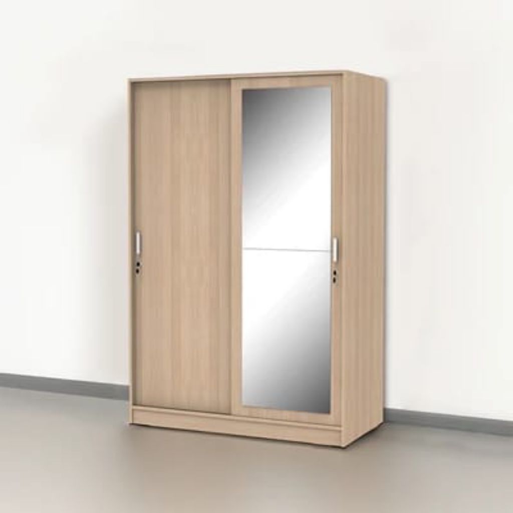 Lemari Kayu 2 Pintu Kaca