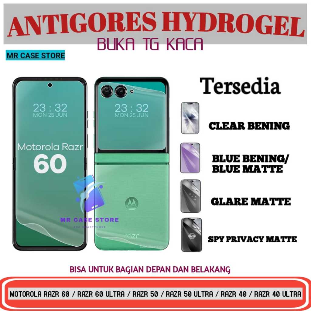 pelindung layar hp AntiGores Hydrogel protector FOR MOTOROLA RAZR 60 / RAZR 60 ULTRA / RAZR 50 / RAZ