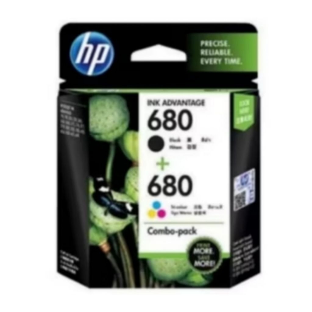 TINTA CARTRIDGE HP 680 COMBO PACK BLACK & COLOR ORIGINAL FOR Printer: Printer HP 1115 Printer HP 213
