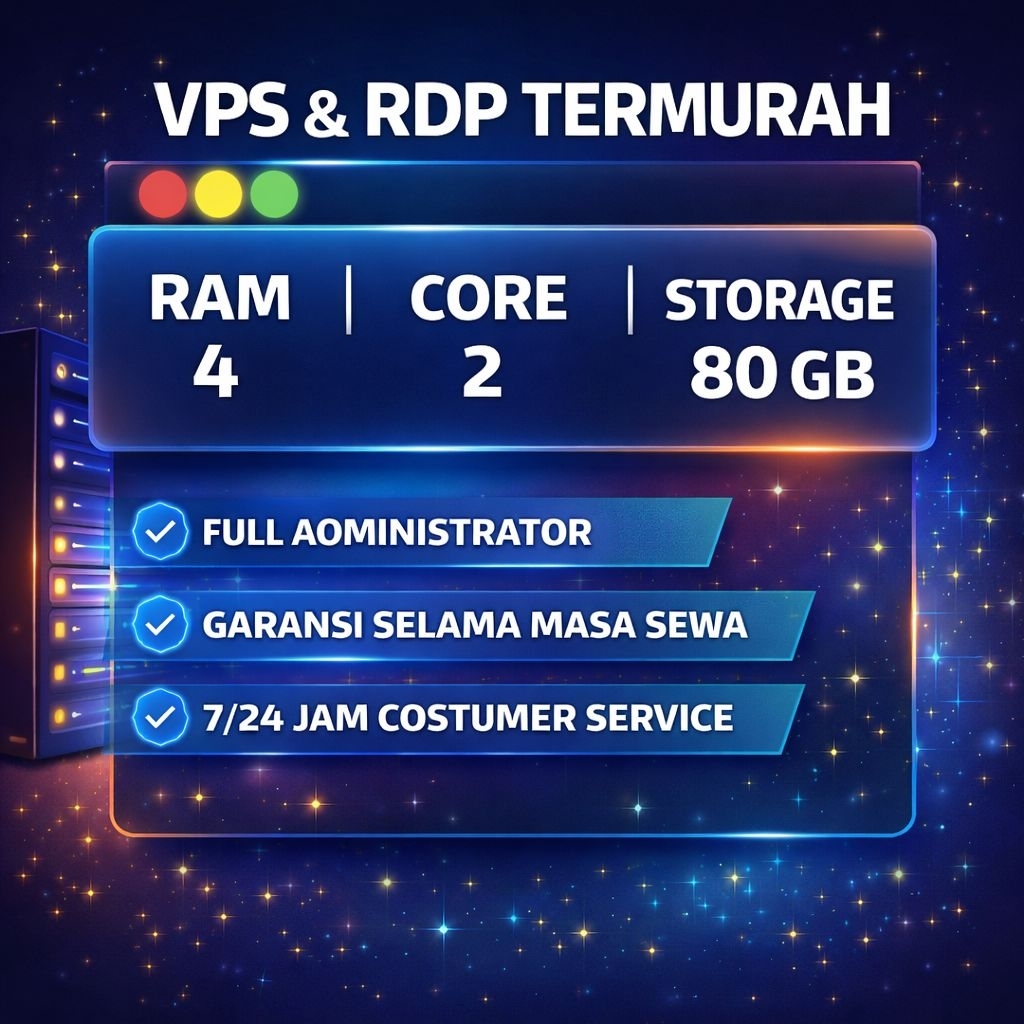 [ MURAH ] VPS / RDP - 4GB 2CORE