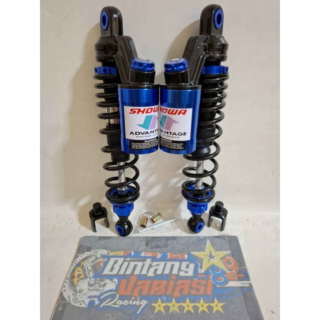 NEW DOUBLE SHOCK ~SHOCKBREAKER SHOWA BLACK BLUE MODEL EXTREME DOUBLE TABUNG ATAS UK 280MM -320MM -34