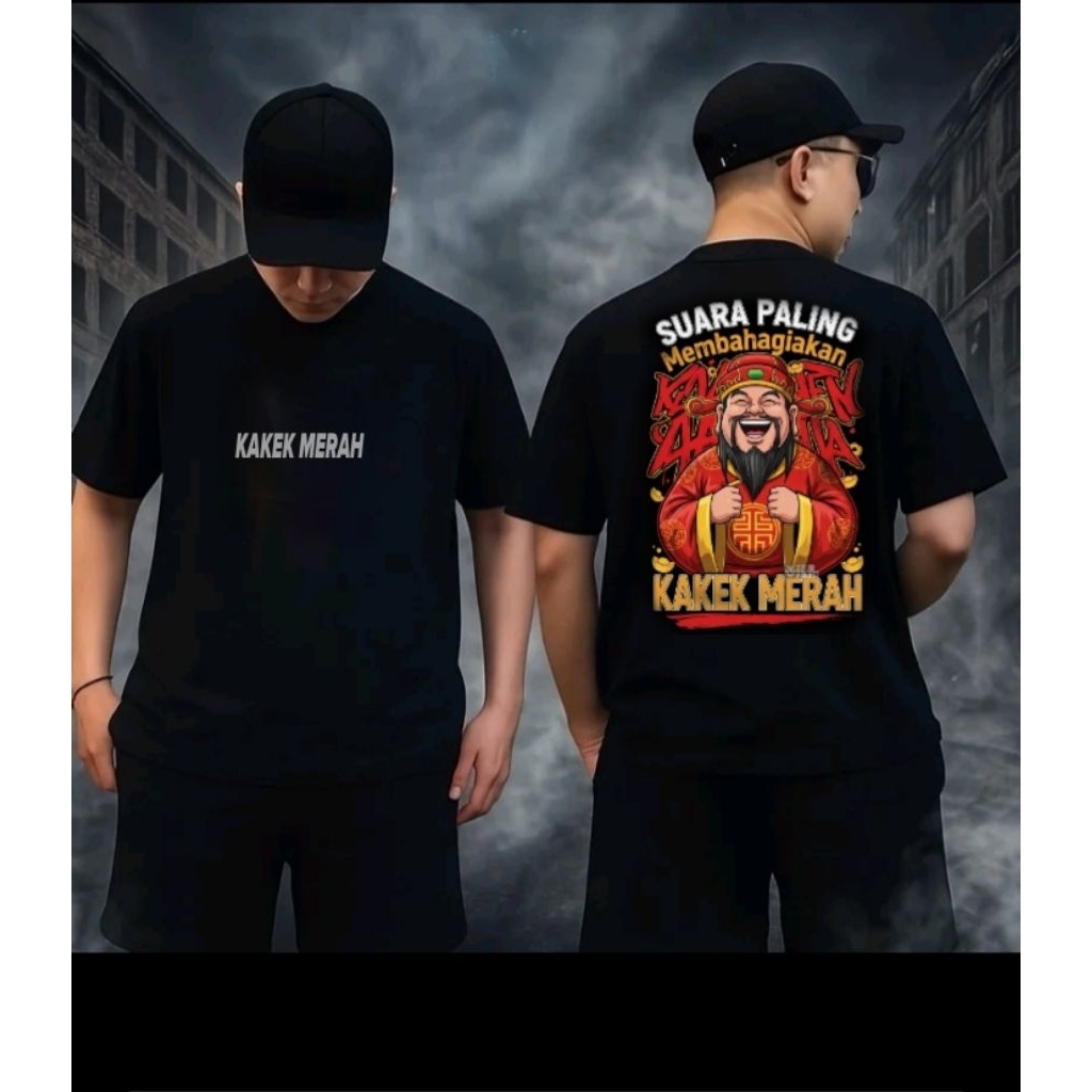 BAJU KAOS T-SHIRT UNSEX SUARA PALING MEMBAHAGIAKAN KAKEK MERAH-KAOS KAKEK MERAH BAHAN KATUN