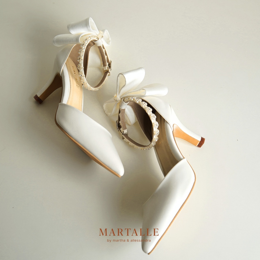 Martalle - Valerine | Sepatu Heels Wanita 5 & 7 CM Stiletto Blockheels | Sepatu Pengantin | Wedding 