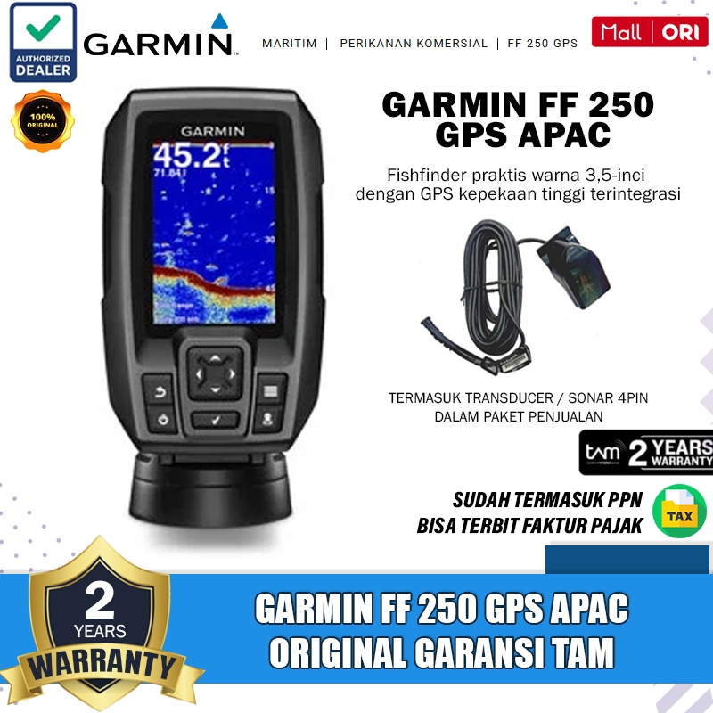 Garmin FF250 FF 250 Fishfinder GPS Garmin 250 APAC CHIRP Pencari Ikan Original Garansi Resmi 2 Tahun