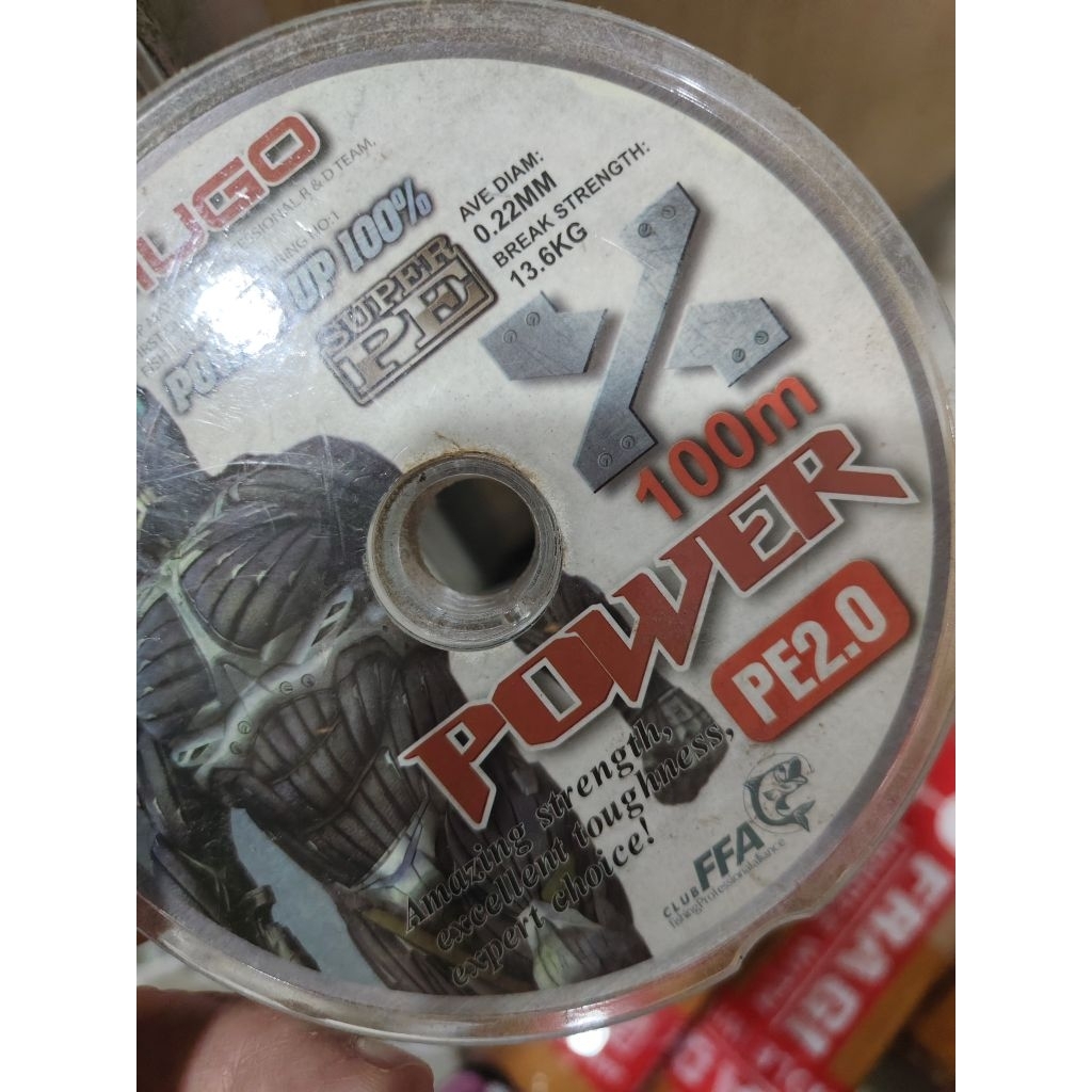 senar pe braid 100 meter hugo power up x seties