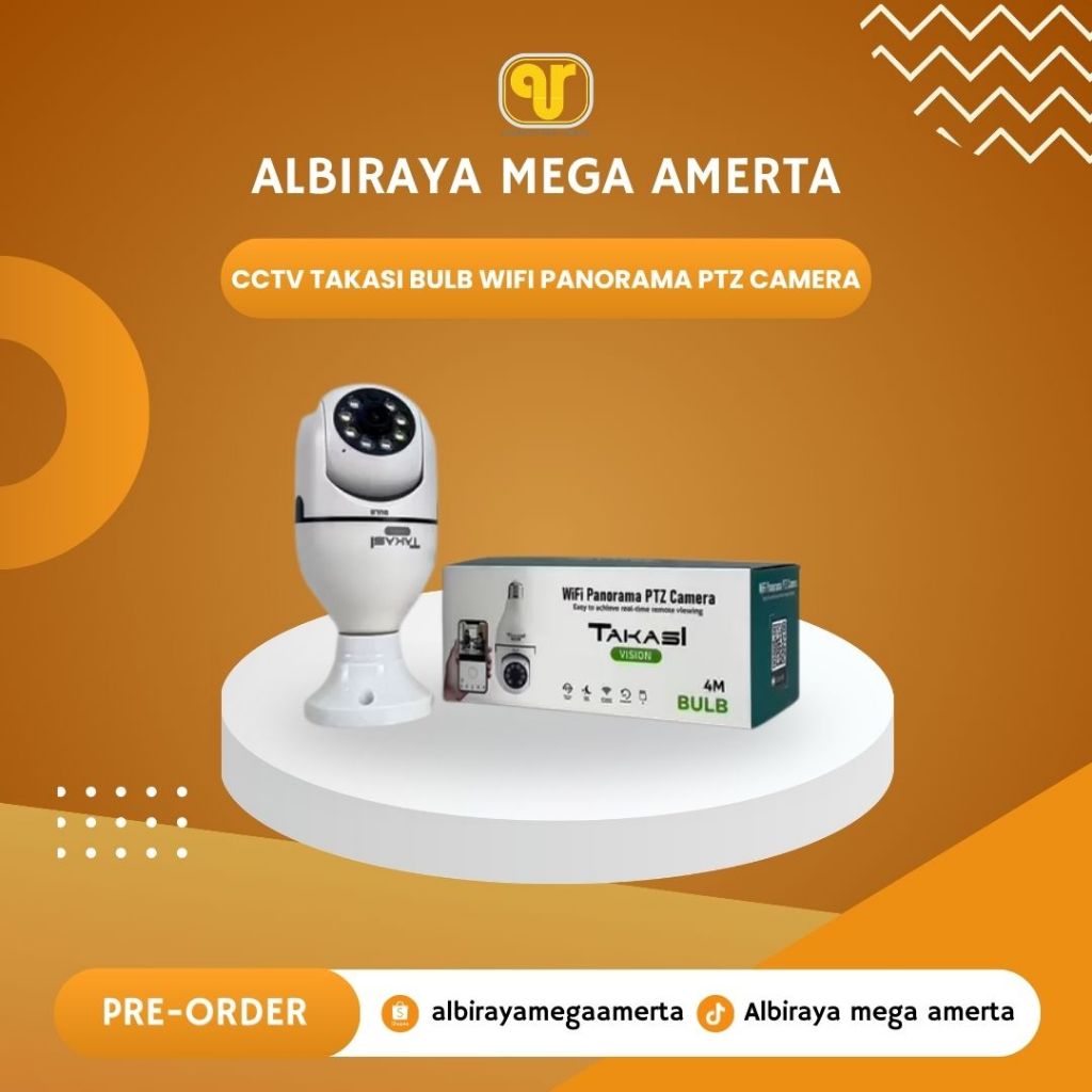 [COD] CCTV TAKASI BULB WIFI PANORAMA PTZ CAMERA | TERMURAH | GROSIR