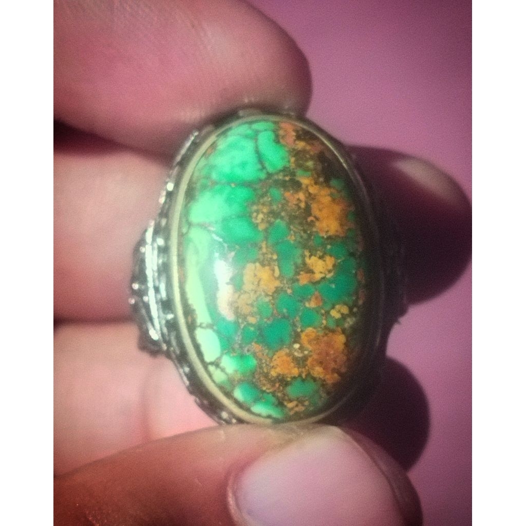 Pirus Persia Hijau Gradasi Serat Emas