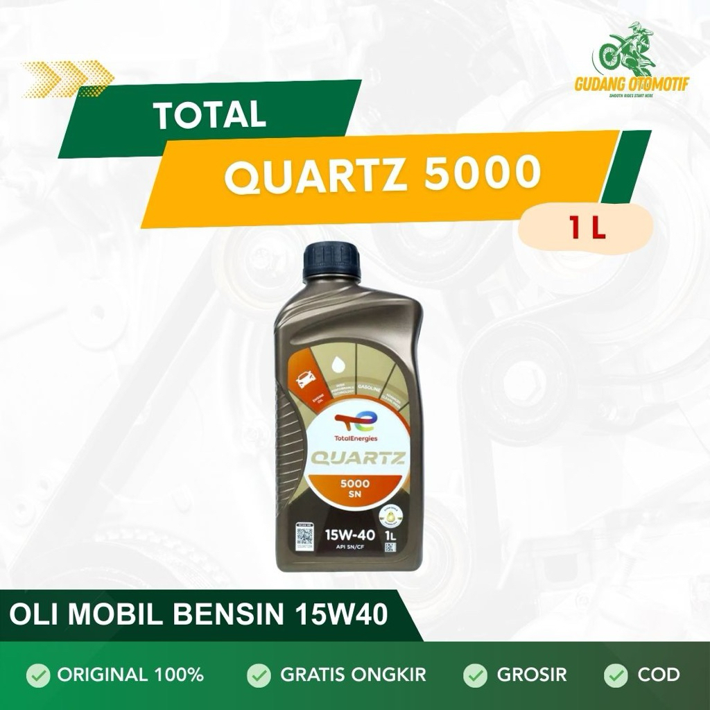 OLI MOBIL TOTAL QUARTZ 5000 / OLI MOBIL BENSIN 15W40 - 1L