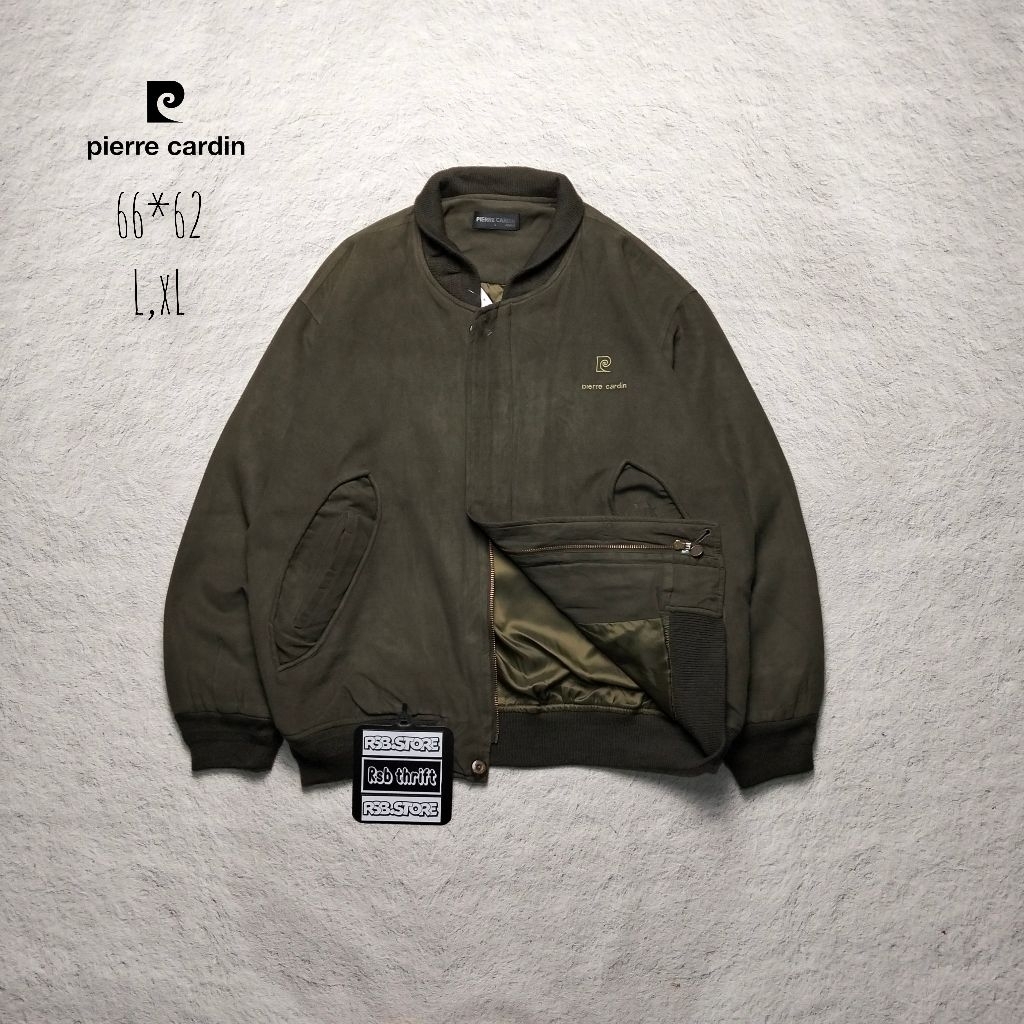 jacket vintage 90s Pierre Cardin original 100% size L suede
