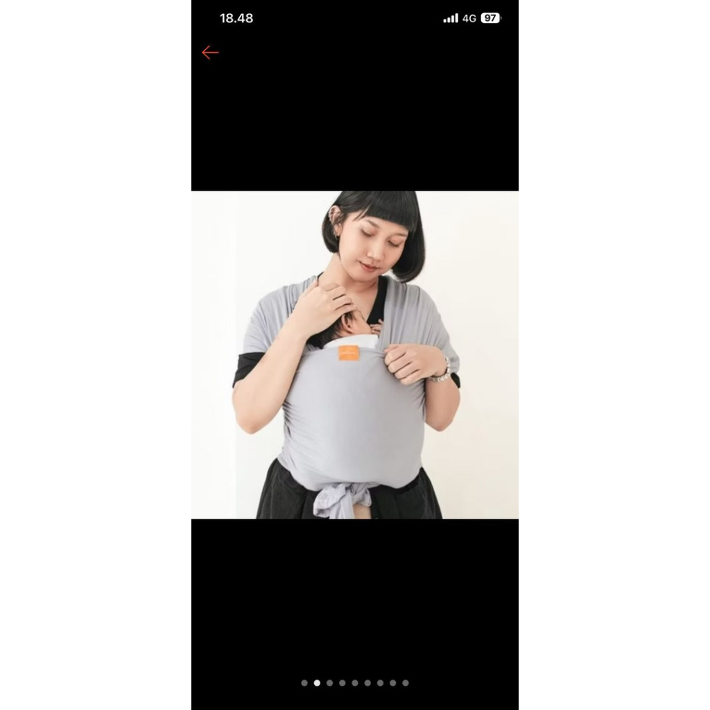 Mikhadou gendongan bayi stretchy wrap - grey