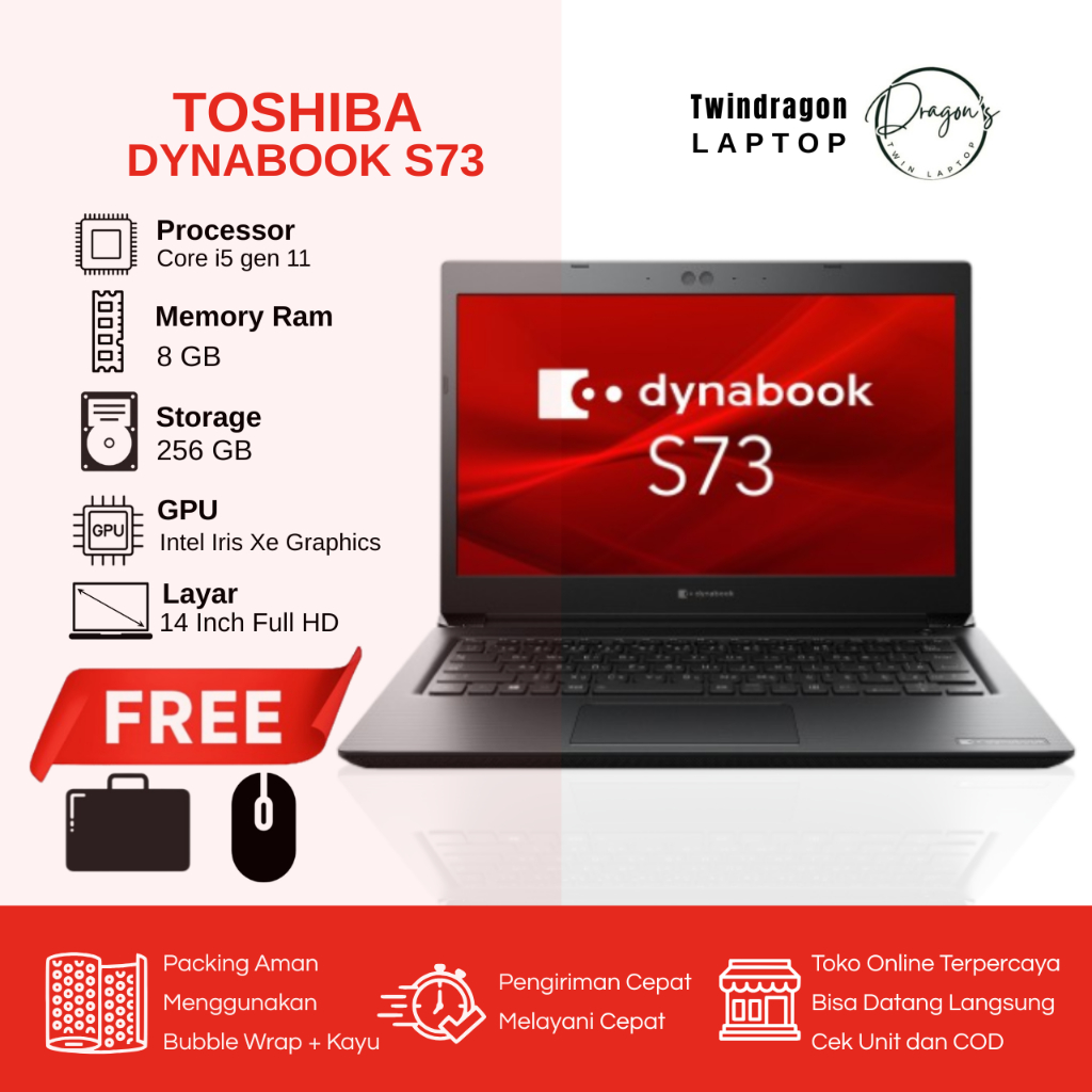 Laptop Toshiba Elitebook S73 Core i3/ i5 8/256GB | Laptop Murah/ Second/ Original | Laptop Kuliah/ K